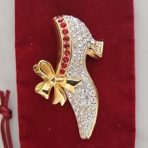 1990s Swarovski Shoe Pin